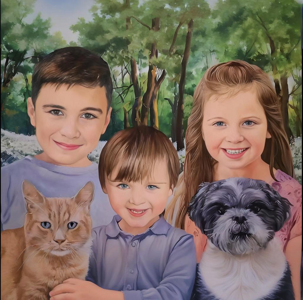 Hand-Painted Pet Portraits: Unique Custom Gifts for Pet Lovers